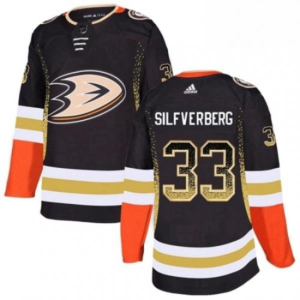 Mens Adidas Anaheim Ducks 33 Jakob Silfverberg Authentic Black Drift Fashion NHL Jersey