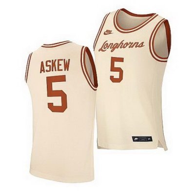 Texas Longhorns Devin Askew White Retro 2021 Top Transfers Jersey