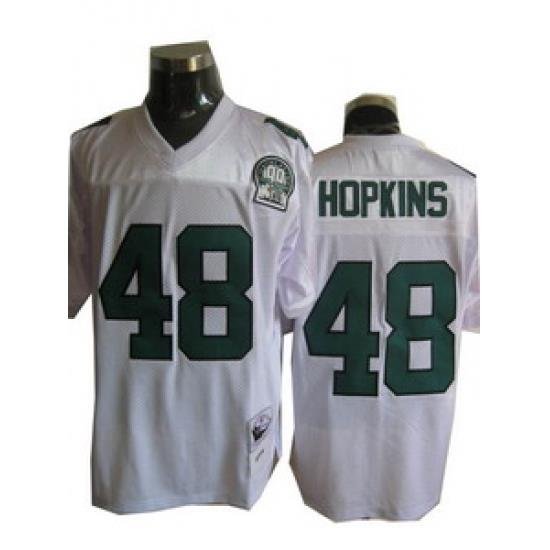 Eagles 48 Hopkins Authentic ThroWback White Jersey 99th patch