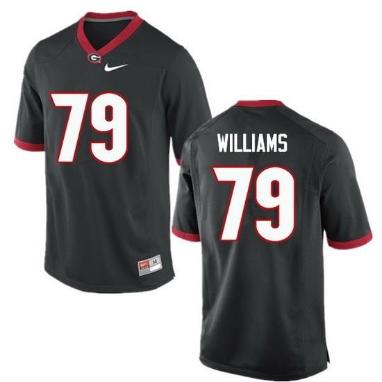 Men Georgia Bulldogs #79 Allen Williams College Football Jerseys-Black