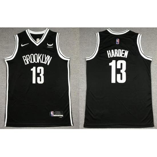 Men's Brooklyn Nets #13 James Harden 2021 22 Navy Swingman City Edition Stitched Basketball Jersey