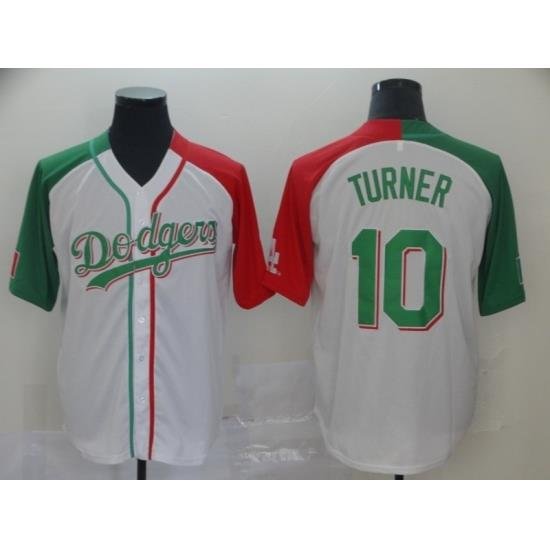 Men's Los Angeles Dodgers #10 Justin Turner White Authentic Jersey