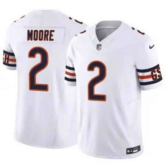 Youth Chicago Bears 2 DJ Moore White Vapor Limited Stitched NFL Jersey II