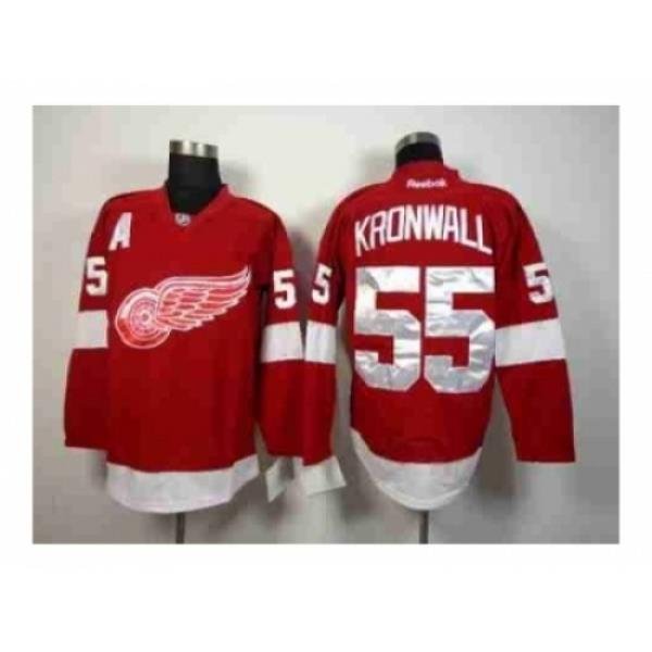 NHL Jerseys Detroit Red Wings #55 Kronwall red[[patch A]