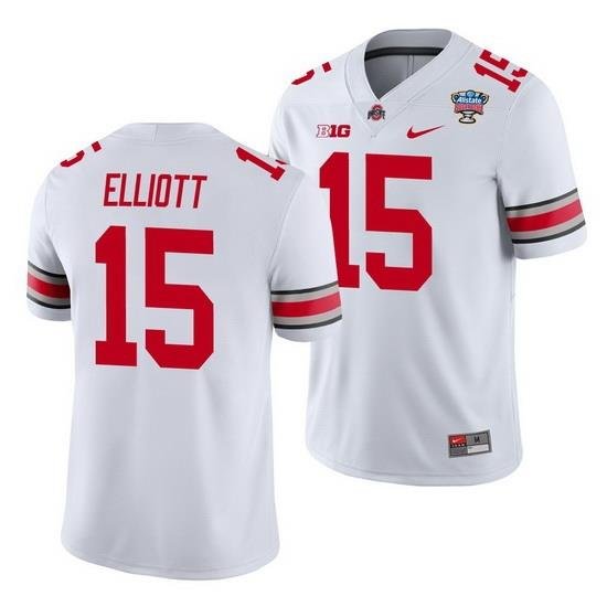 Ohio State Buckeyes Ezekiel Elliott White 2021 Sugar Bowl College Football Jersey