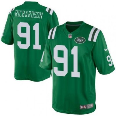 Nike Jets #91 Sheldon Richardson Green Mens Stitched NFL Elite Rush Jersey