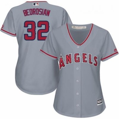 Womens Majestic Los Angeles Angels of Anaheim 32 Cam Bedrosian Authentic Grey Road Cool Base MLB Jersey