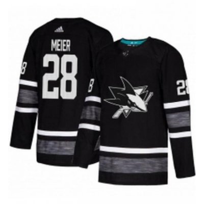 Mens Adidas San Jose Sharks 28 Timo Meier Black 2019 All Star Game Parley Authentic Stitched NHL Jersey