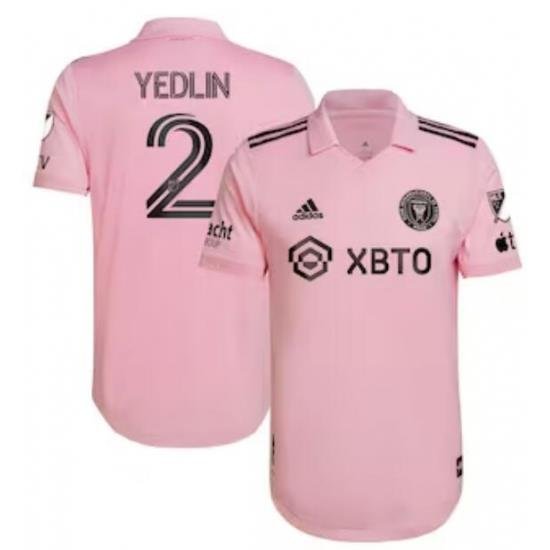 Men's Inter Miami CF DeAndre Yedlin adidas Pink 2022 The Heart Beat Kit Authentic Player Jersey