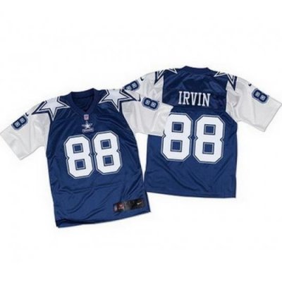 Nike CoWboys #88 Michael Irvin Navy BlueWhite ThroWback Mens Stitched NFL Elite Jersey