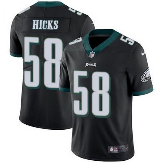 Nike Eagles #58 Jordan Hicks Black Alternate Mens Stitched NFL Vapor Untouchable Limited Jersey