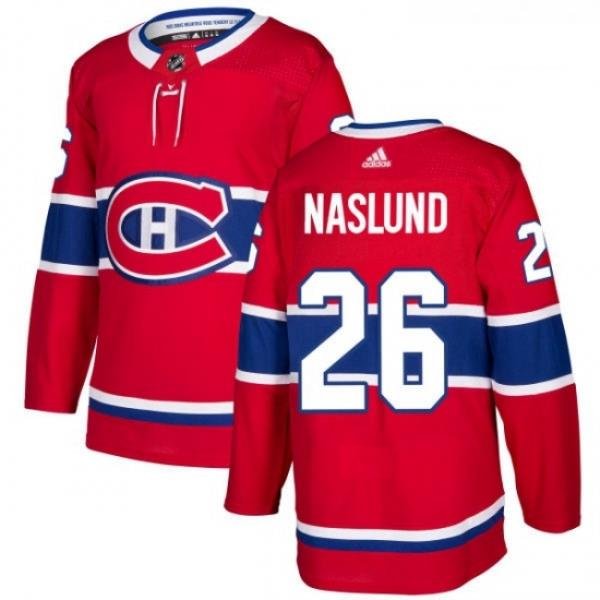 Youth Adidas Montreal Canadiens 26 Mats Naslund Authentic Red Home NHL Jersey