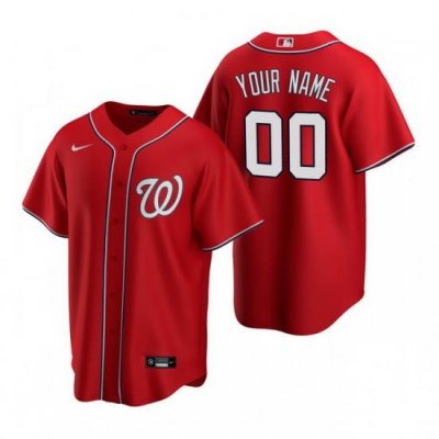 Men Women Youth Toddler All Size Washington Nationals Custom Nike Red Stitched MLB Cool Base Jersey