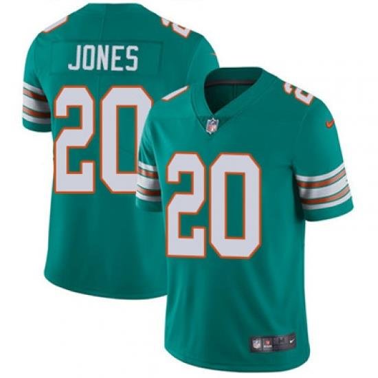 Youth Nike Dolphins #20 Reshad Jones Aqua Green Alternate Stitched NFL Vapor Untouchable Limited Jersey