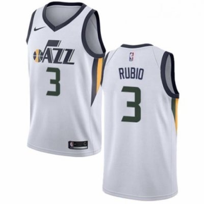 Mens Nike Utah Jazz 3 Ricky Rubio Swingman NBA Jersey Association Edition