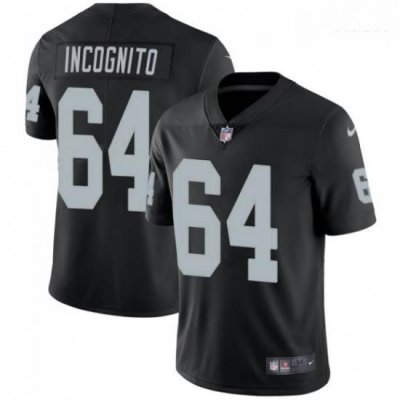 Men Oakland Raiders 64 Richie Incognito Vapor Untouchable Limited Black Jersey