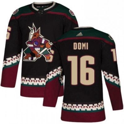 Youth Adidas Arizona Coyotes 16 Max Domi Premier Black Alternate NHL Jersey