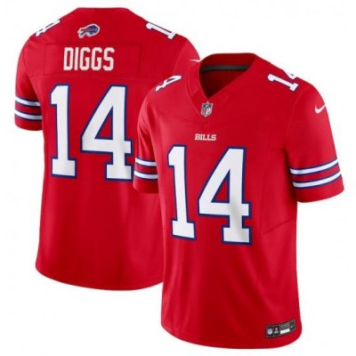 Men Buffalo Bills 14 Stefon Diggs Red 2023 F U S E  Vapor Untouchable Limited Stitched Jersey