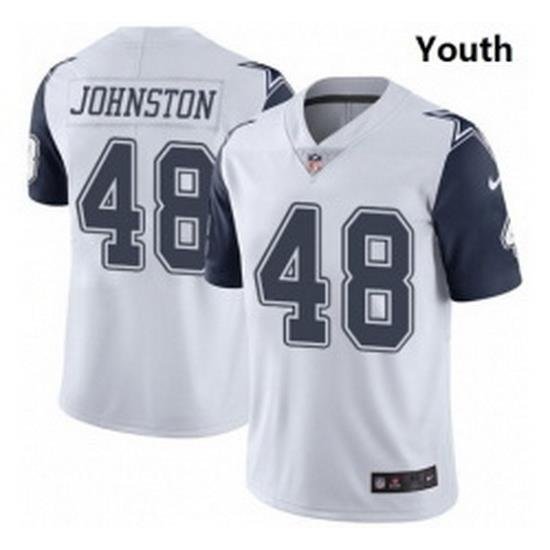 Youth Dallas Cowboys 48 Daryl Johnston Nike Rush Limited Jersey