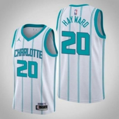 Men Charlotte Hornets 20 Gordan Hayward White Stitched Basketball Jersey