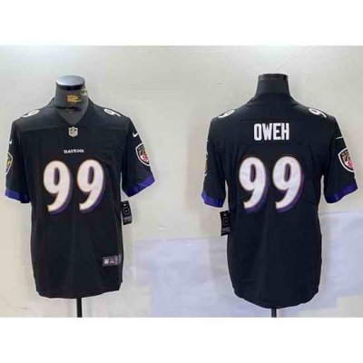 Men Baltimore Ravens 99 Jayson Oweh Black Vapor Limited Football Jersey