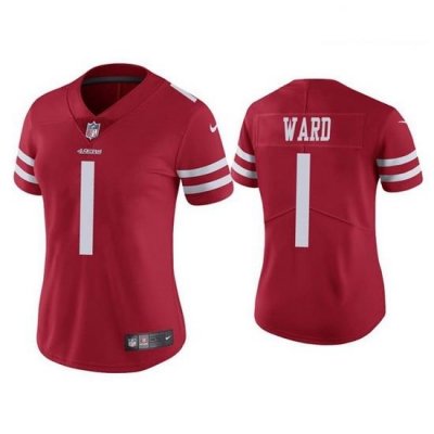 Women San Francisco 49ers 1 Jimmie Ward Red Vapor limited Jersey