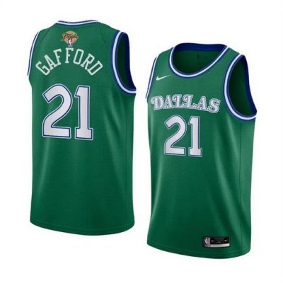 Men Dallas Mavericks 21 Daniel Gafford Green 2024 Finals Classic Edition Stitched Basketball Jersey