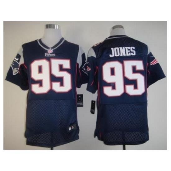 Nike New England Patriots 95 Chandler Jones Blue Elite NFL Jersey