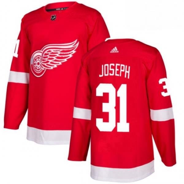 Mens Adidas Detroit Red Wings 31 Curtis Joseph Authentic Red Home NHL Jersey