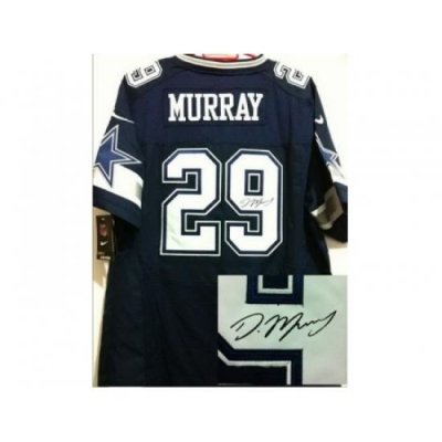 Nike Dallas CoWboys 29 DeMarco Murray Blue Elite Signed NFL Jersey