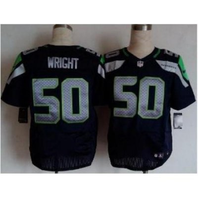 Nike Seattle Seahawks 50 K.J. Wright Blue Elite NFL Jersey