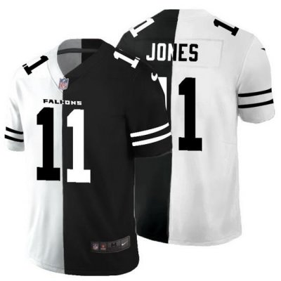 Atlanta Falcons 11 Julio Jones Men Black V White Peace Split Nike Vapor Untouchable Limited NFL Jersey