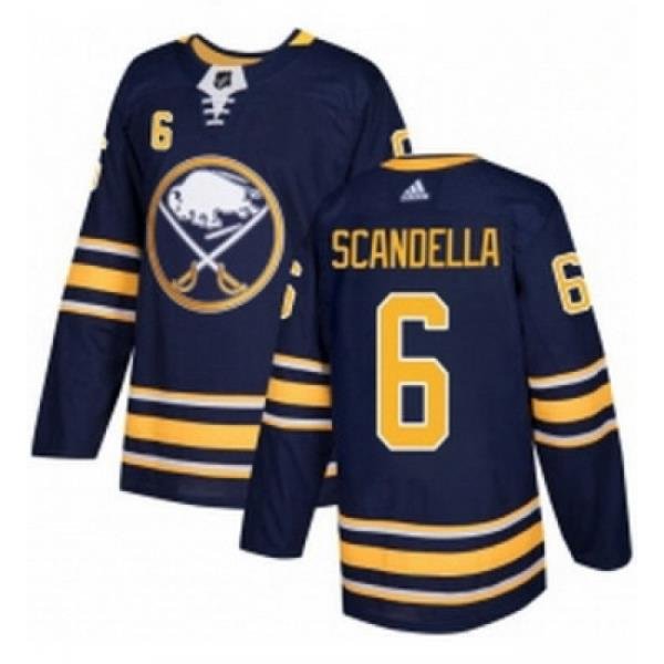 Youth Adidas Buffalo Sabres 6 Marco Scandella Premier Navy Blue Home NHL Jersey