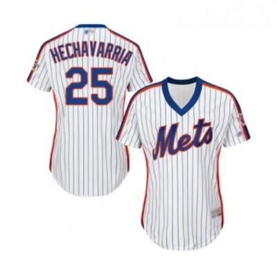 Womens New York Mets 25 Adeiny Hechavarria Authentic White Alternate Cool Base Baseball Jersey