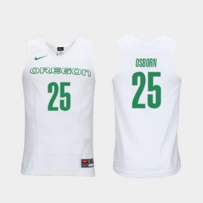 Men Oregon Ducks Luke Osborn White Elite Authentic Performance College Basketball Jersey