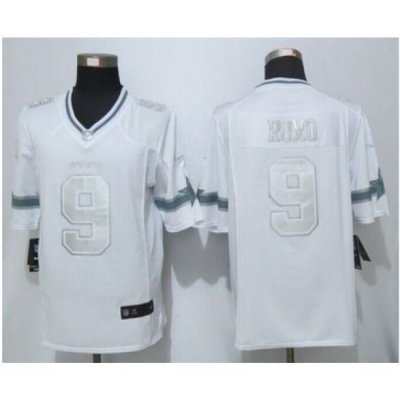 Nike Dallas Cowboys #9 Tony Romo White Mens Stitched NFL Limited Platinum Jersey