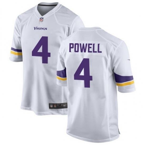 Youth Minnesota Vikings 4 Brandon Powell White Vapor Untouchable Stitched Jersey