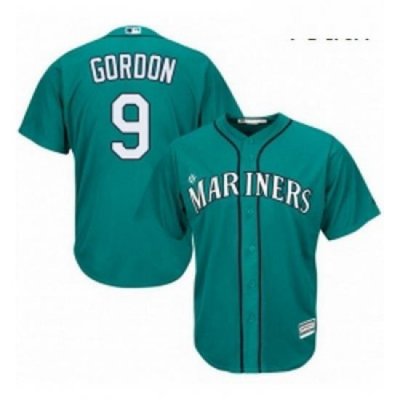 Youth Majestic Seattle Mariners 9 Dee Gordon Authentic Teal Green Alternate Cool Base MLB Jersey