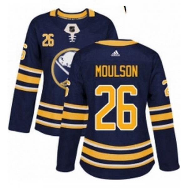 Womens Adidas Buffalo Sabres 26 Matt Moulson Premier Navy Blue Home NHL Jersey