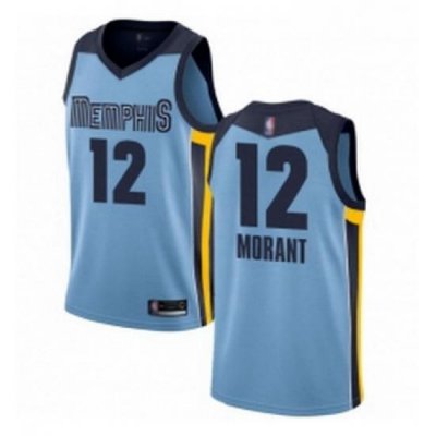 Womens Nike Memphis Grizzlies 12 Ja Morant Light Blue NBA Swingman Statement Edition Jersey