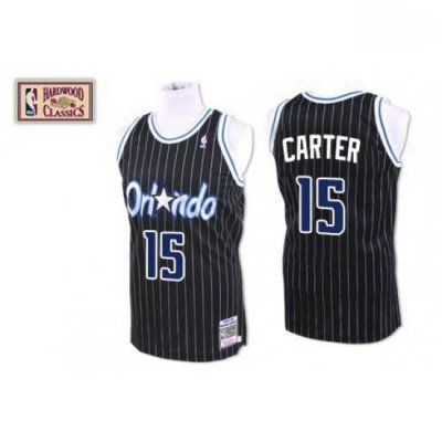 Mens Mitchell and Ness Orlando Magic 15 Vince Carter Swingman Black Throwback NBA Jersey