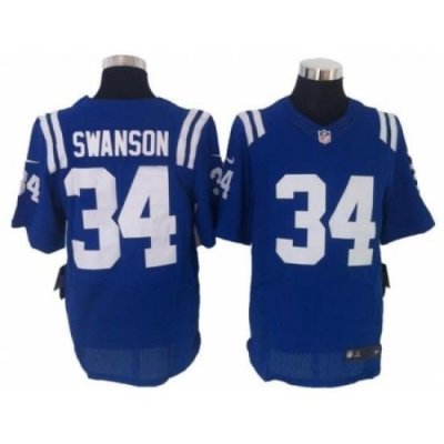 Nike Indianapolis Colts 34 Daxton SWanson Blue Elite NFL Jerseys