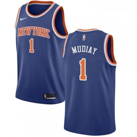 Youth Nike New York Knicks 1 Emmanuel Mudiay Swingman Royal Blue NBA Jersey Icon Edition