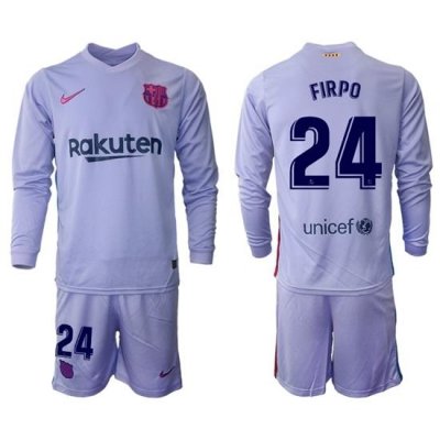 Men Barcelona Long Sleeve Soccer Jerseys 534