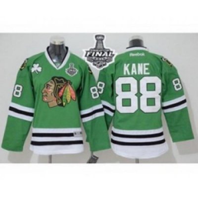 youth nhl jerseys chicago blackhawks #88 kane green-1[2015 stanley cup]