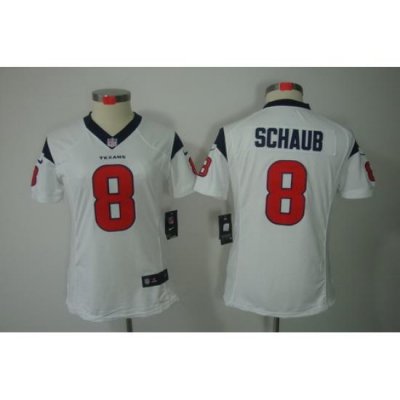 Nike Women Houston Texans #8 Schaub White Color[NIKE LIMITED Jersey]