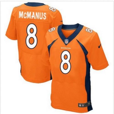 Nike Denver Broncos #8 Brandon McManus Orange Team Color Mens Stitched NFL New Elite Jersey