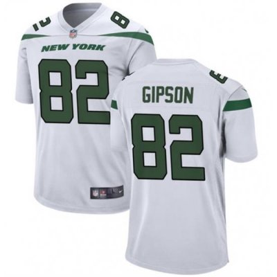 Men New York Jets 82 Xavier Gipson White Stitched Jersey