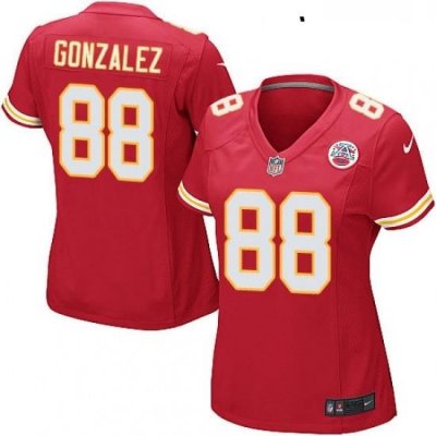 Womens Nike Kansas City Chiefs 88 Tony Gonzalez Game Red Team Color NFL Jersey