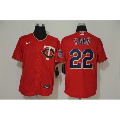 TWins 22 Miguel Sano Red 2020 Nike Cool Base Jersey